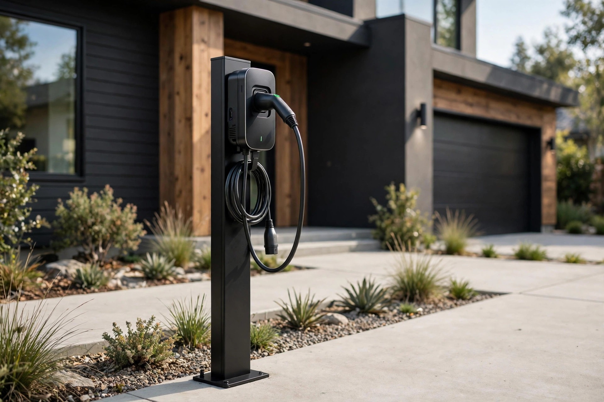 EV charger post