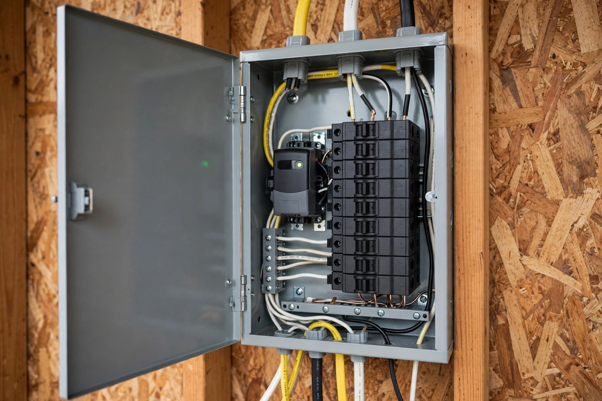 Separate 8-circuit panel with surge protection
