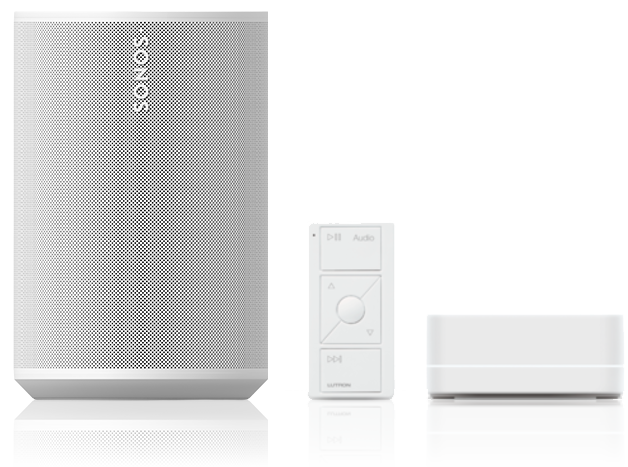 Sonos speaker with Lutron Pico remote and smart hub